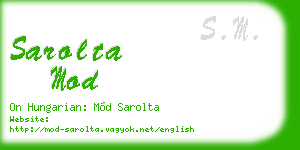 sarolta mod business card